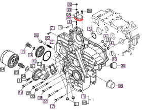 Mahindra Tractor Gasket - Water Return Flange for 10 Series Mahindra