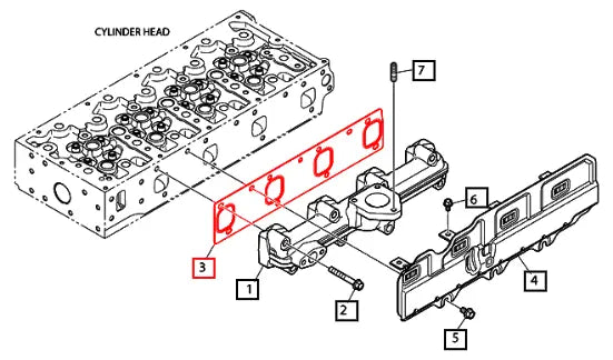 Mahindra Tractor Gasket, Exhaust Manifold 400610-00028 Mahindra Direct Parts