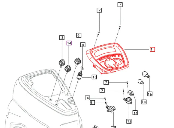 Mahindra Tractor Gauge Cluster E007700776D93 Mahindra
