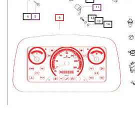 Mahindra Tractor Gauge Cluster E007702508C91 Mahindra Direct Parts