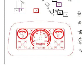 Mahindra Tractor Gauge Cluster E007702508C91 Mahindra Direct Parts
