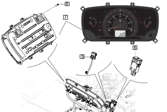 Mahindra Tractor Gauge / Instrument Cluster 007705357V91 Mahindra Direct Parts