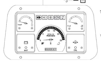 Mahindra Tractor Gauge / Instrument Cluster (Pricol) E007701446C91 Mahindra Direct Parts