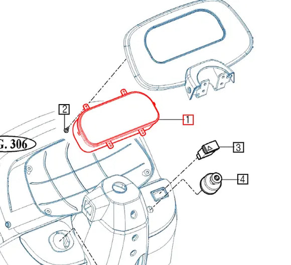 Mahindra Tractor Gauge / Instrument Panel 11446602100 Mahindra Direct Parts