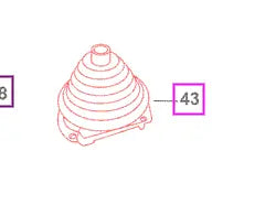 Mahindra Tractor Gear Shift Lever Boot 006502308R3 Mahindra Direct Parts