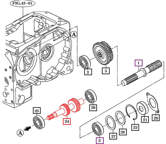 Mahindra Tractor Gear (Spur 12/17) (For Pto Shaft) 12102700020 Mahindra Direct Parts