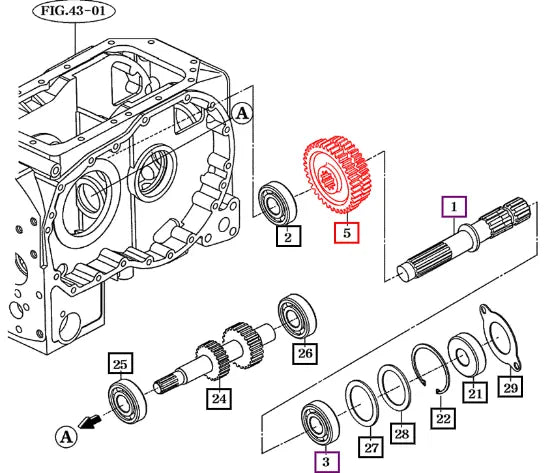 Mahindra Tractor Gear, Gear(Spur /38-33) (For Pto Shaft) 12102730020 Mahindra Direct Parts