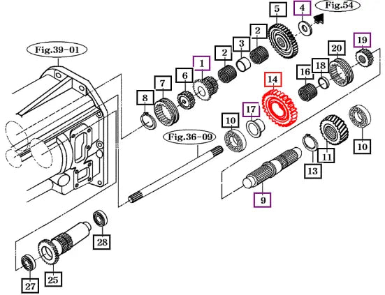 Mahindra Tractor Gear, Helical 39T 15642430073 Mahindra Direct Parts