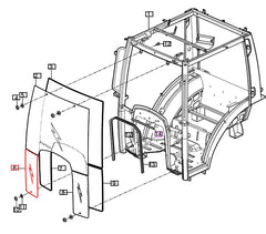 Mahindra Tractor Glass - Bottom Front Right Hand RH 12397052610