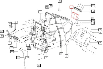 Mahindra Tractor Glovebox Box 007535376D1 Mahindra