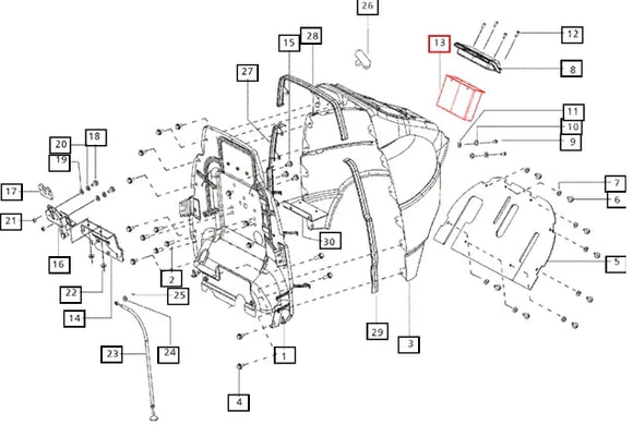 Mahindra Tractor Glovebox Box 007535376D1 Mahindra