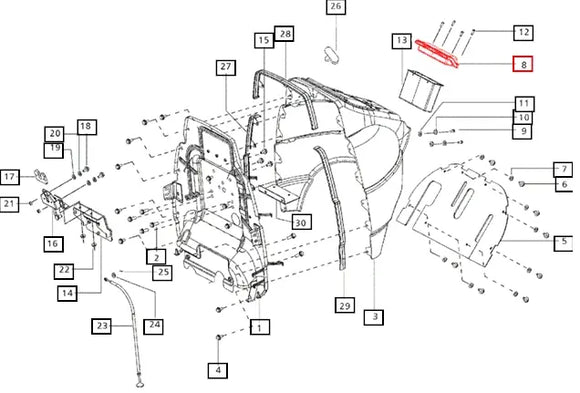 Mahindra Tractor Glovebox Lid 007505246D91 Mahindra
