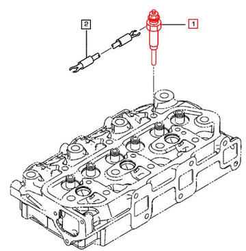 Mahindra Tractor Glow Plug 006054308K01 Mahindra Direct Parts
