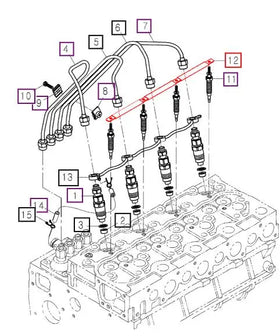 Mahindra Tractor Glow Plug Rail 1540165561 Mahindra Direct Parts