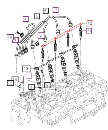 Mahindra Tractor Glow Plug Rail 1540165561 Mahindra Direct Parts