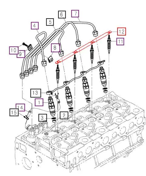 Mahindra Tractor Glow Plug Rail 1540165561 Mahindra Direct Parts