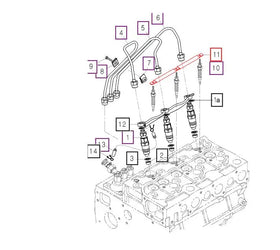 Mahindra Tractor Glow Plug Rail E580065562 Mahindra Direct Parts