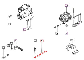 Mahindra Tractor Glow Plug Rail MM433309 Mahindra Direct Parts