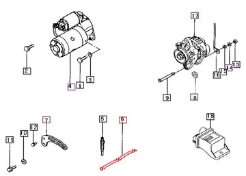 Mahindra Tractor Glow Plug Rail MM433309 Mahindra Direct Parts