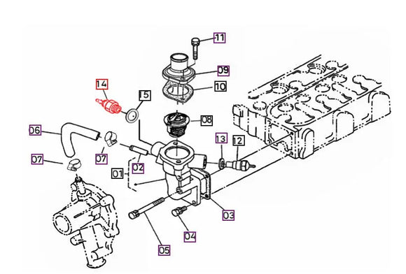 Mahindra Tractor Glow Plug Sensor HH12210000A Mahindra Direct Parts