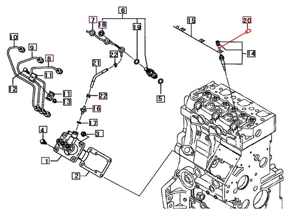 Mahindra Tractor Glow Plug Wire Harness 31S9402730 Mahindra Direct Parts
