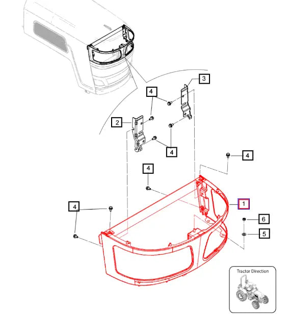 Mahindra Tractor Grill Bezel 007502004V91 Mahindra Direct Parts