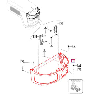 Mahindra Tractor Grill Bezel 007502004V91 Mahindra Direct Parts