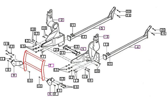 Mahindra Tractor Grill Guard 85901006001 Mahindra