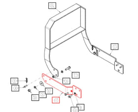 Mahindra Tractor Grill Guard Bracket LH Left ANS4025B4100 Mahindra