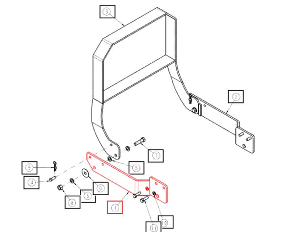 Mahindra Tractor Grill Guard Bracket LH Left ANS4025B4100 Mahindra