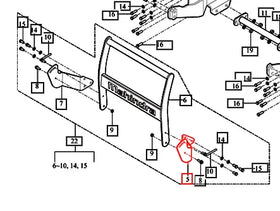 Mahindra Tractor Grill Guard Bracket Left Hand LH 85711006012GB Mahindra Direct Parts