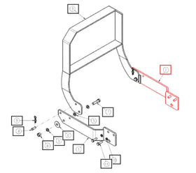 Mahindra Tractor Grill Guard Mount ANS4025B4200 Mahindra