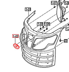 Mahindra Tractor Grill Millennium Logo 12456012050