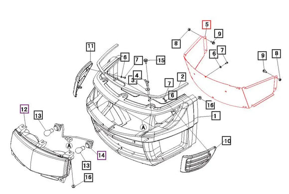Mahindra Tractor Grill Screen 10462616AG0 Mahindra Direct Parts