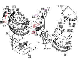 Mahindra Tractor Grill Screen RH / LH Corner 19582617AG0 Mahindra Direct Parts