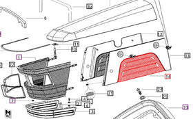 Mahindra Tractor Grill Side Panel 000060344M01 Mahindra Direct Parts