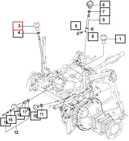 Mahindra Tractor Grip Comp, Mid Pto 14722722400 Mahindra Direct Parts