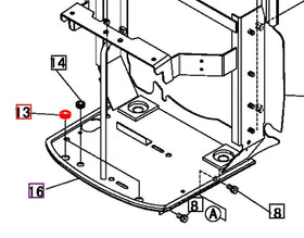 Mahindra Tractor Grommet 00401001200 Mahindra Direct Parts
