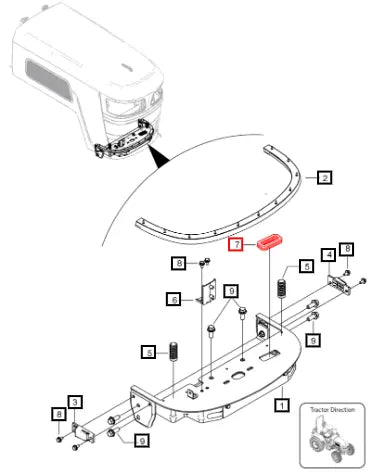 Mahindra Tractor Grommet Latch Lever 007640977V1 Mahindra Direct Parts