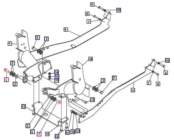 Mahindra Tractor HEX Head Cap Screw 14-2 x 60 Gr. 10.9 KMW05692152 Mahindra