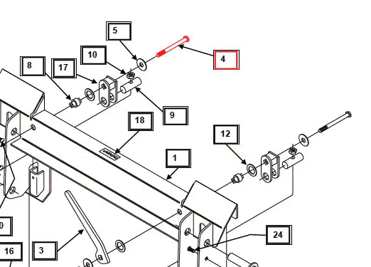 Mahindra Tractor  HEX Head Cap Screw 5/16-18NC x 3.25 KMW05452035 Mahindra Direct Parts