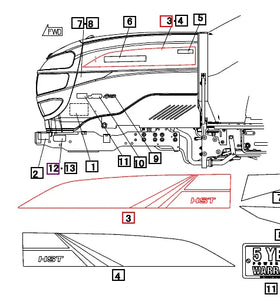 Mahindra Tractor HST Decal Hood Left Hand LH 19488783000 Mahindra Direct Parts