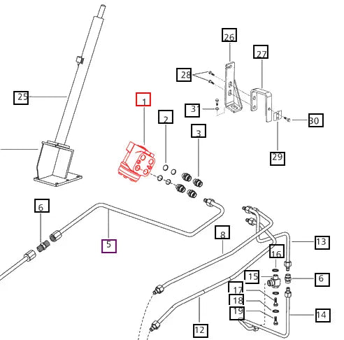 Mahindra Tractor HSU Steering Unit (Series 5) E007206333B91 Mahindra Direct Parts