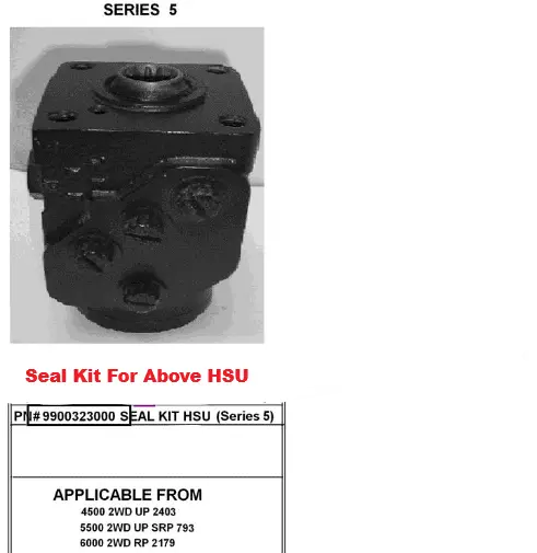 Mahindra Tractor HSU Steering Unit (Series 5) Seal Kit 9900323000 Mahindra Direct Parts