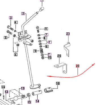 Mahindra Tractor Hand Accelerator Cable 005559144B91 Mahindra Direct Parts