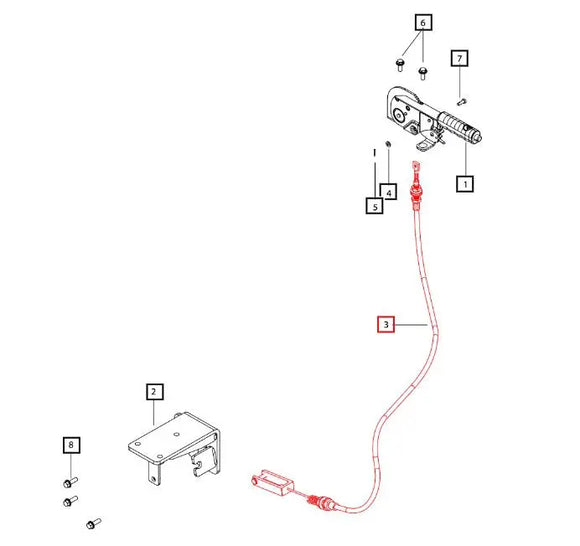 Mahindra Tractor Hand Brake Cable 008000005U92 Mahindra Direct Parts