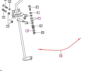 Mahindra Tractor Hand Throttle Cable 008000993B91 Mahindra Direct Parts