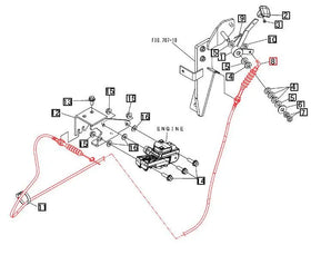 Mahindra Tractor Hand Throttle Cable 19027583000 Mahindra