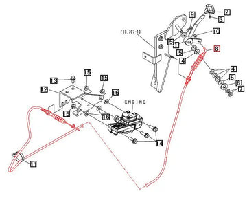 Mahindra Tractor Hand Throttle Cable 19027583000 Mahindra