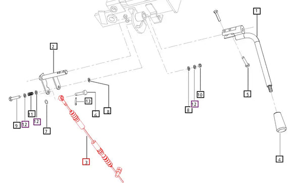 Mahindra Tractor Hand Throttle Cable E007605659D91 Mahindra Direct Parts